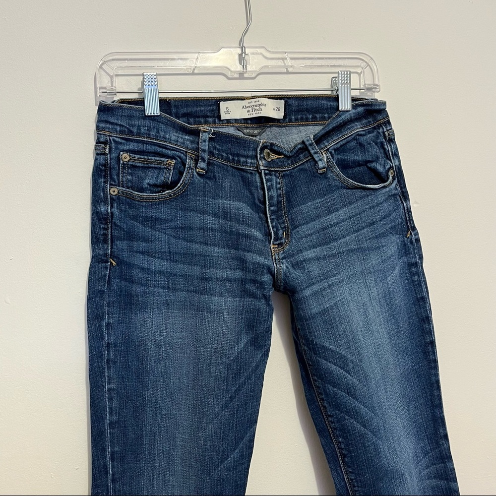Abercrombie & Fitch Perfect Stretch Straight Leg Ankle Crop Jeans Womens Size 6 - Picture 3 of 11